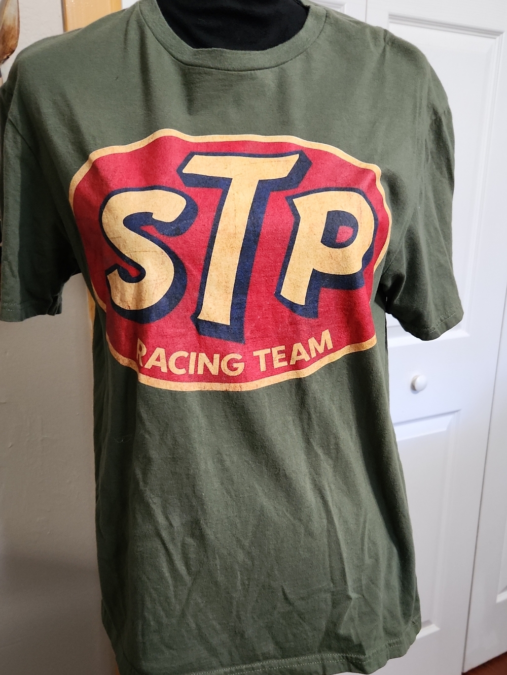 STP Racing Team Olive Green Graphic Tee